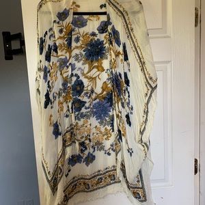 Long floral kimono